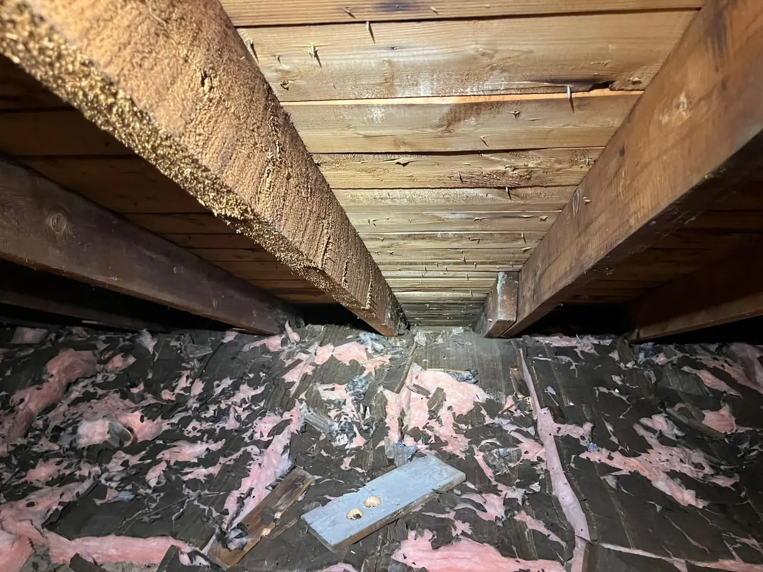 Photo de réalisation — Retrait de l’ancienne isolation et remise à niveau